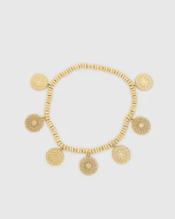 Gold Coin Stretch Anklet