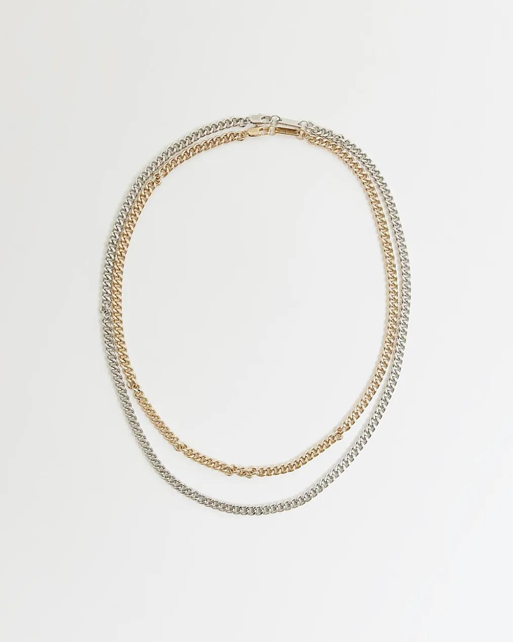 Gold colour chain necklace multipack