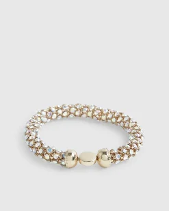 Gold Diamante Stretch Bracelet