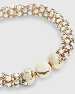 Gold Diamante Stretch Bracelet