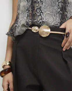 Gold Double Circle Chain Belt