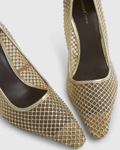 Gold Embellished Court Heels