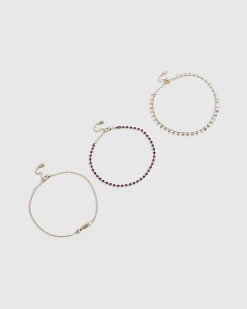 Gold Fish 3 Piece Anklet
