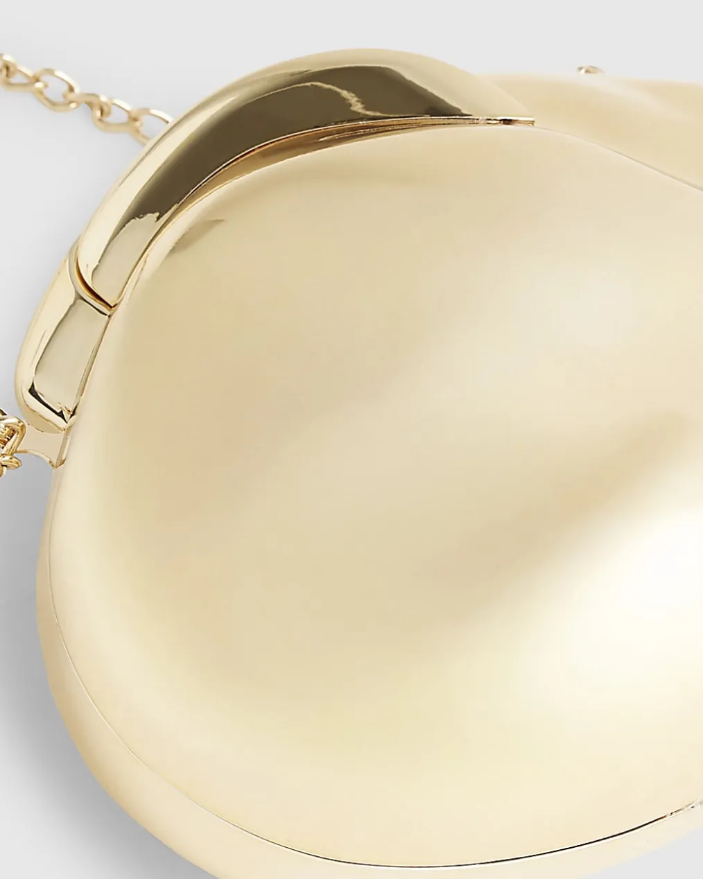 Gold Hard Shell Clutch Bag
