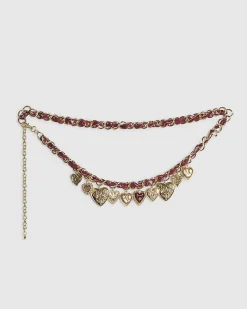 Gold Heart Chain Belt