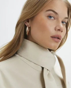Gold Ridge Hoop Earrings