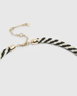 Gold Rope Sealife Charm Necklace