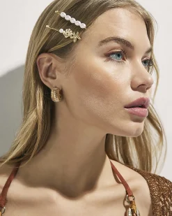 Gold Sea Shell Pack Of 4 Hair Clips