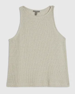 Gold Sleeveless Metallic Vest Top