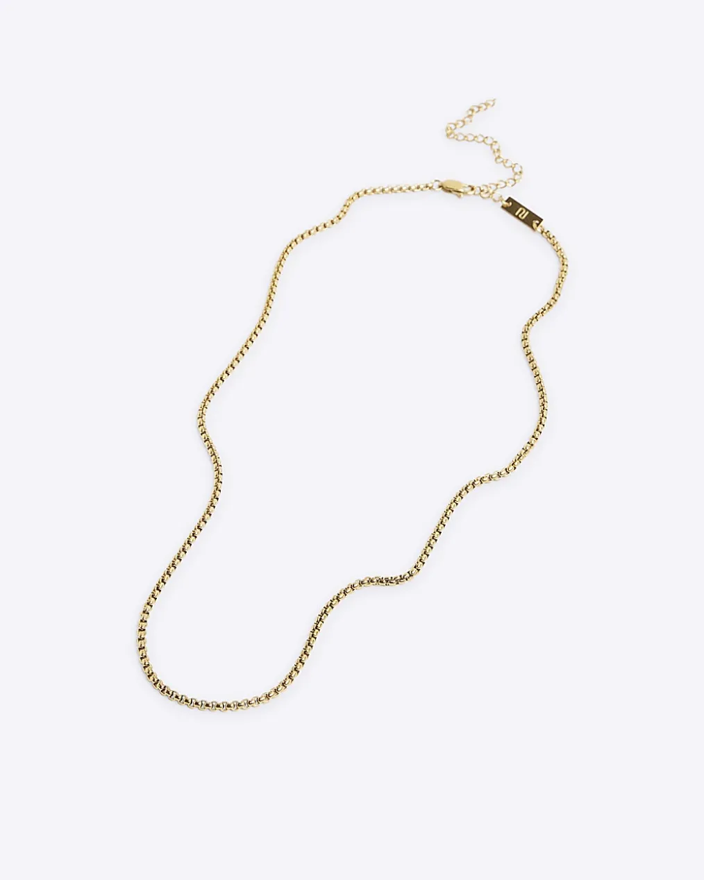 Gold stainless steel cable chain necklace