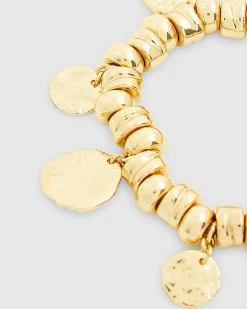 Gold Stretch Coin Bracelet