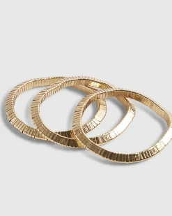 Gold Stretch Pack Of 3 Bracelets