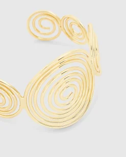 Gold Swirl Arm Cuff