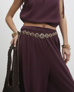 Gold swirl chain belt