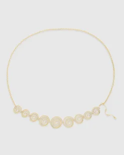Gold swirl chain belt