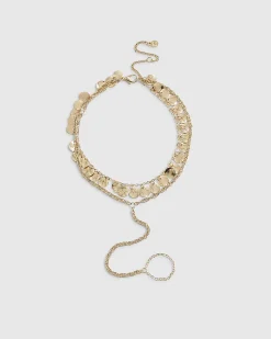 Gold Toe Ring Anklet Chain