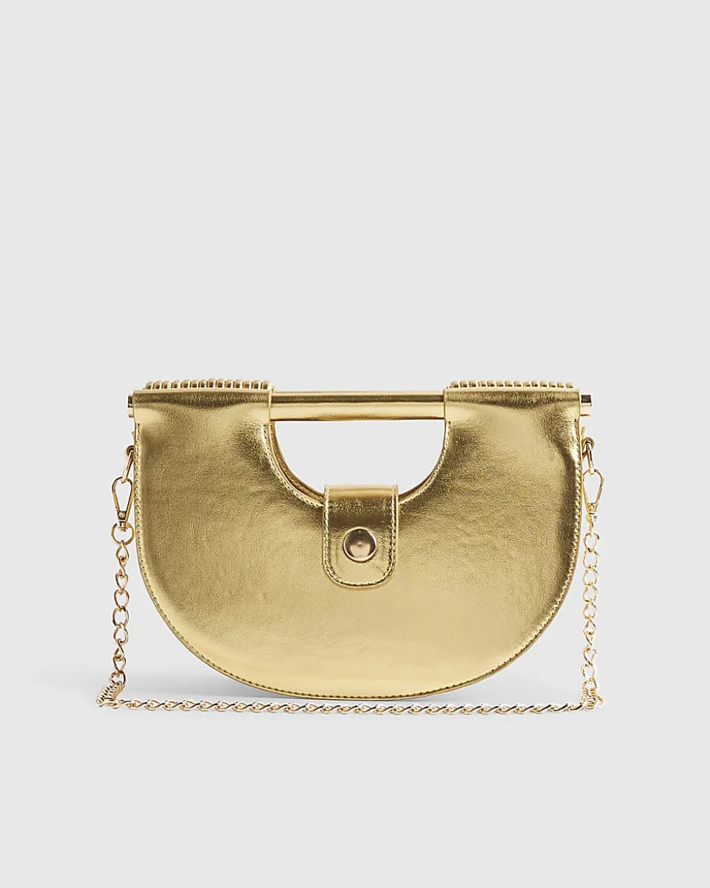 Gold Tube Clutch Bag