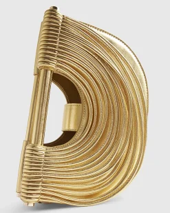 Gold Tube Clutch Bag