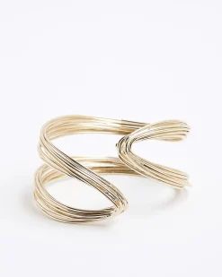 Gold Wire Cuff Bracelet