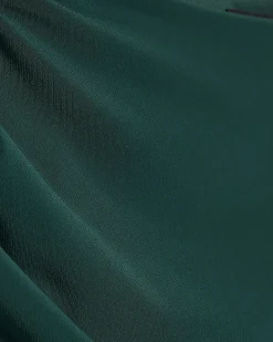 Green Asymmetric Drape Cape Dress