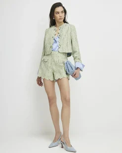 Green Boucle Scallop Trophy Jacket