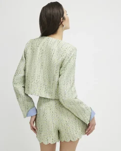 Green Boucle Scallop Trophy Jacket