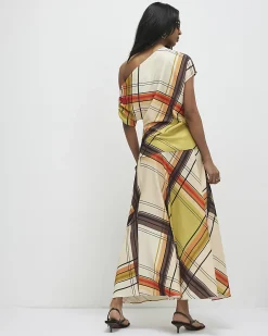 Green Check Maxi Skirt