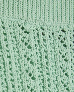 Green Crochet Knit Shorts