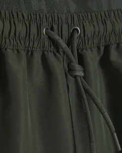 Green Double Waistband Swim Shorts
