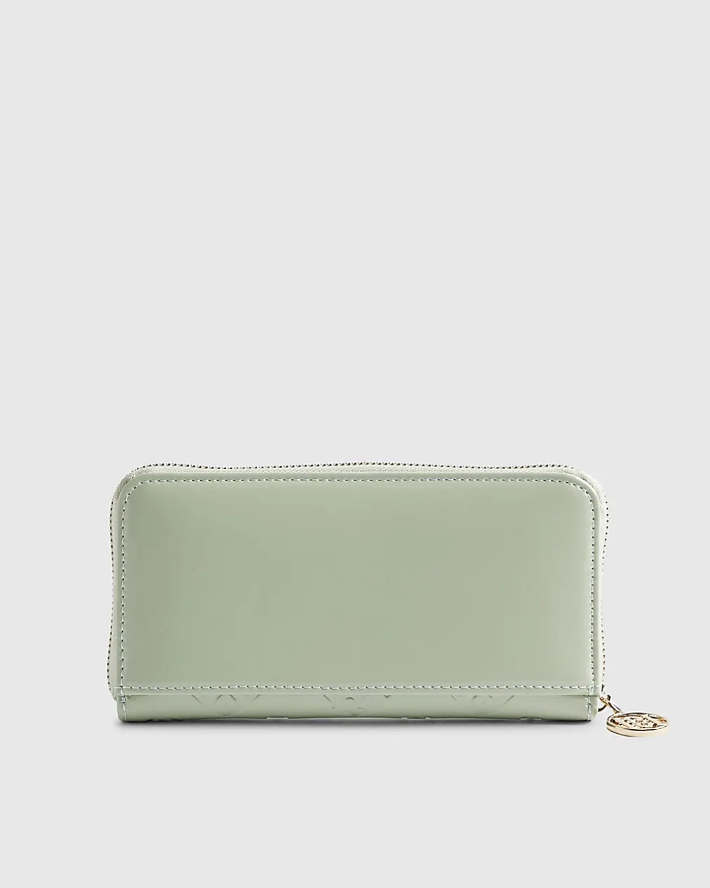 Green Embossed Monogram Patent Purse