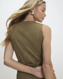 Green Faux Suede Shorts