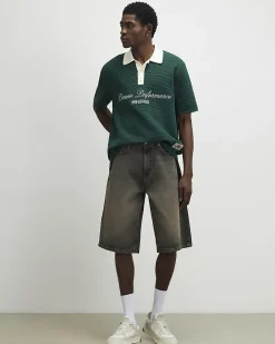 Green Knitted Short Sleeve Penrose Shirt