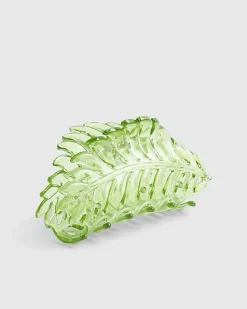 Green Leaf Hair Claw Clip
