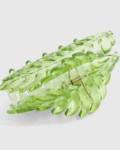 Green Leaf Hair Claw Clip