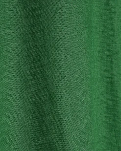 Green Linen Blend Short Sleeve Shirt