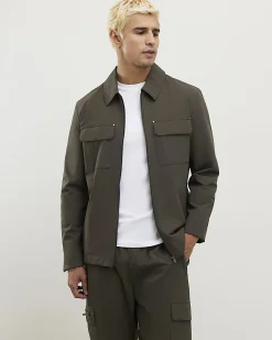 Green Muscle Fit Shacket