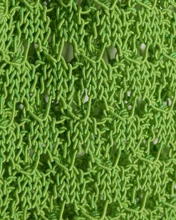 Green Open Stitch Knit T-Shirt