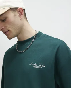 Green Oversized Cotton Hotel Resort T-Shirt