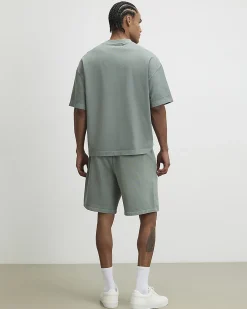 Green Oversized Cotton T-Shirt & Shorts Set