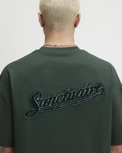 Green Oversized Fit Cotton Sanctuaire T-Shirt