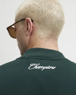 Green Oversized Fit Rennes Bomber Jacket