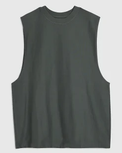 Green Regular Fit Essential Tank Top
