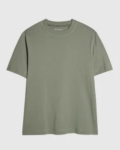 Green Regular Fit Midweight Crew Neck T-Shirt