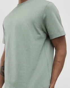 Green Regular Fit Midweight Crew Neck T-Shirt
