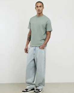 Green Regular Fit Midweight Crew Neck T-Shirt