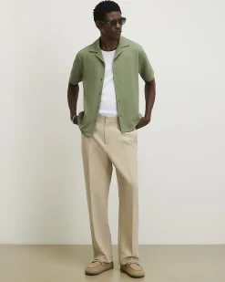 Green Regular Fit Textured Shirt