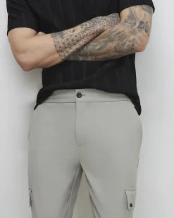Green Skinny Fit Cargo Trousers