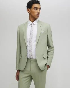Green Skinny Fit Stretch Suit Jacket