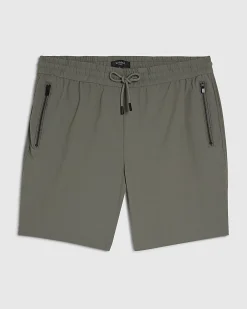 Green Skinny Fit Stretch Shorts
