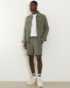 Green Skinny Fit Stretch Shorts